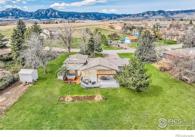 5855 Rustic Knolls Dr, Boulder, CO 80301 - view from above of property with mountains