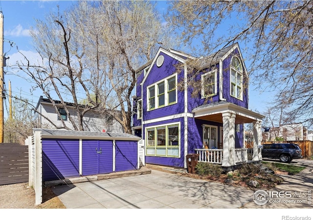 2276 Goss Cir, Boulder, CO 80302 - view of front of property featuring a porch and a shed