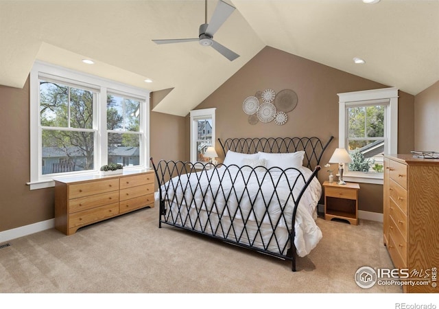 245 Spruce St, Louisville, CO 80027 - bedroom featuring light carpet, baseboards, and lofted ceiling