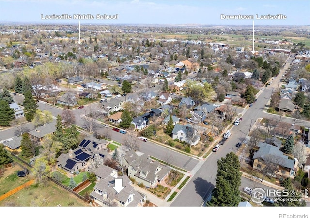 245 Spruce St, Louisville, CO 80027 - drone / aerial view with a residential view