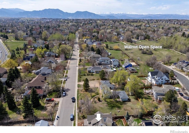245 Spruce St, Louisville, CO 80027 - birds eye view of property featuring a residential view and a mountain view