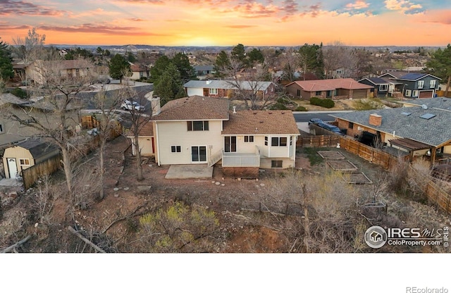 1458 Friendship Ln W, Colorado Springs, CO 80904 - bird's eye view featuring a residential view