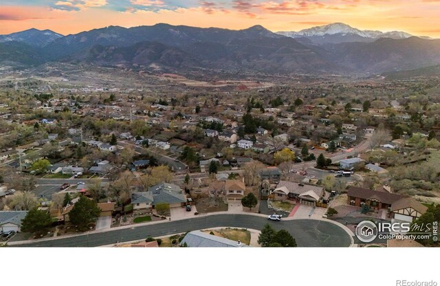 1458 Friendship Ln W, Colorado Springs, CO 80904 - mountain view with a residential view