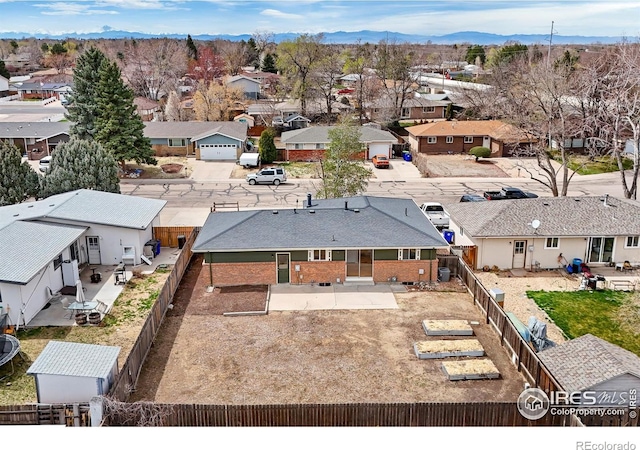 422 38th Ave, Greeley, CO 80634 - birds eye view of property featuring a residential view and a mountain view