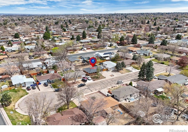 422 38th Ave, Greeley, CO 80634 - drone / aerial view featuring a residential view