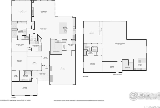 16392 Spanish Peak Way, Broomfield, CO 80023 - floor plan / room layout