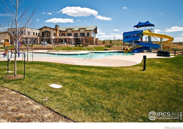 16392 Spanish Peak Way, Broomfield, CO 80023 - community pool with a yard and a water slide