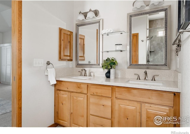 6771 Crooked Stick Dr, Windsor, CO 80550 - full bath featuring a stall shower and double vanity