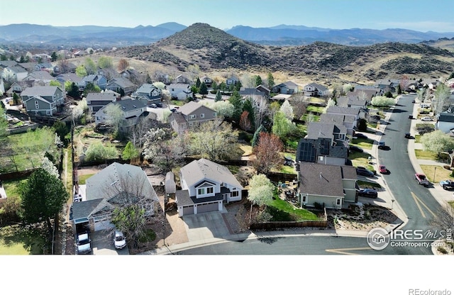 461 Scenic Dr, Loveland, CO 80537 - birds eye view of property featuring a mountain view and a residential view