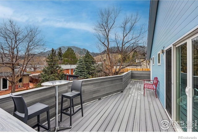 803 Ithaca Dr, Boulder, CO 80305 - wooden terrace with a mountain view