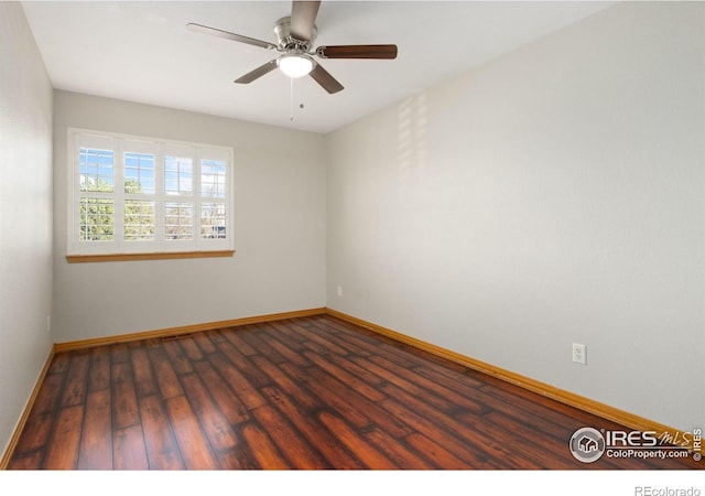 4603 Chokecherry Trl Unit 5, Fort Collins, CO 80526 - unfurnished room featuring wood finished floors and a ceiling fan