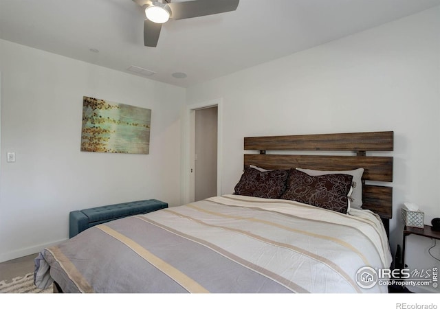 609 Hummer Dr, Nederland, CO 80466 - bedroom with visible vents and a ceiling fan