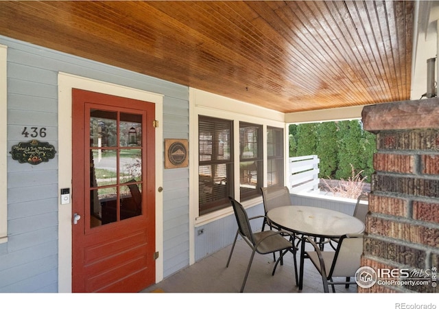 view of patio / terrace with a porch