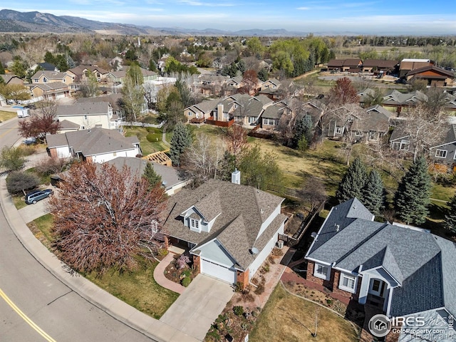 4748 Westbury Dr, Fort Collins, CO 80526 - drone / aerial view featuring a mountain view and a residential view