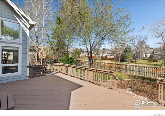 4748 Westbury Dr, Fort Collins, CO 80526 - deck with a fenced backyard and a residential view
