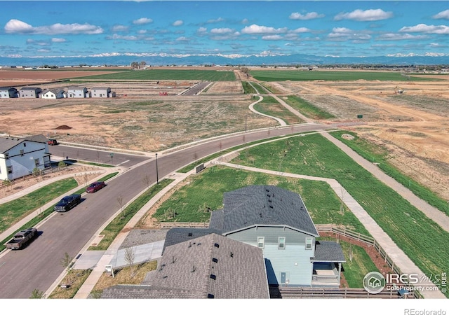 drone / aerial view with a rural view