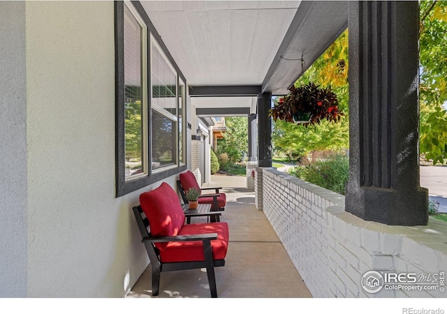 view of patio / terrace featuring covered porch