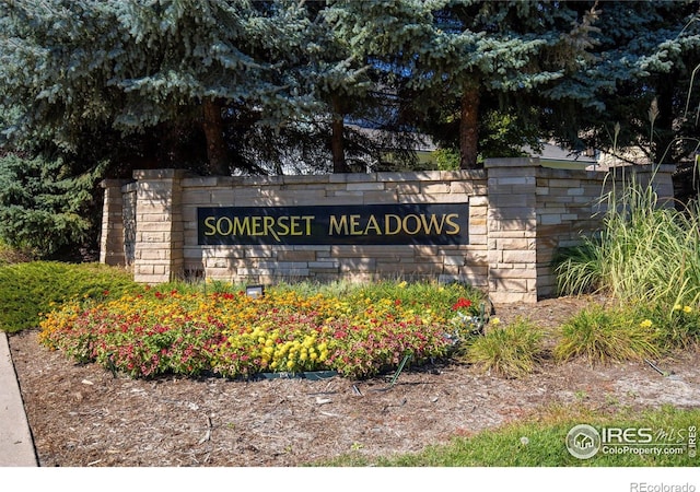 view of community sign