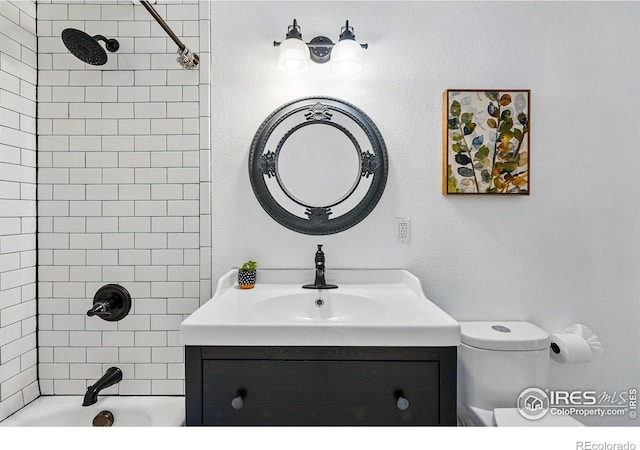 285 Holbrook St, Erie, CO 80516 - bathroom featuring shower / bathtub combination, vanity, and toilet