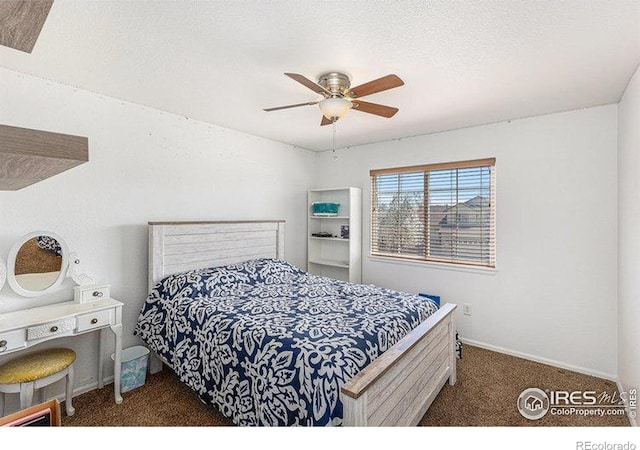 8715 18th Street Rd, Greeley, CO 80634 - bedroom with carpet flooring, baseboards, and ceiling fan