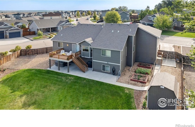 drone / aerial view featuring a residential view