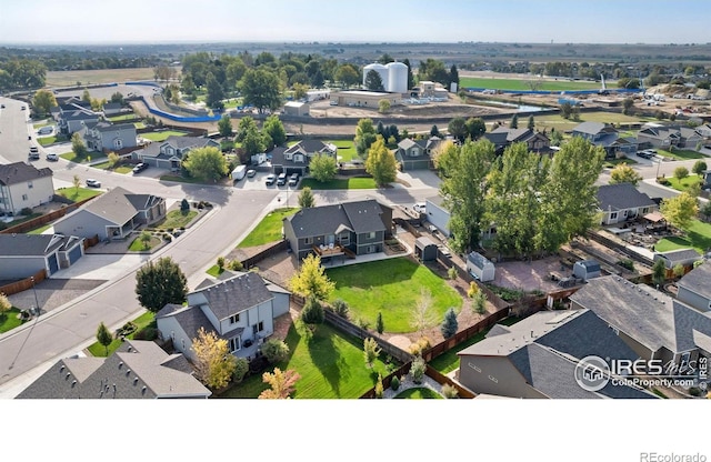 aerial view featuring a residential view