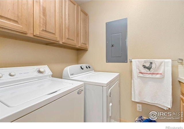 5151 Boardwalk Dr Unit K4, Fort Collins, CO 80525 - washroom with cabinet space, washer and clothes dryer, and electric panel