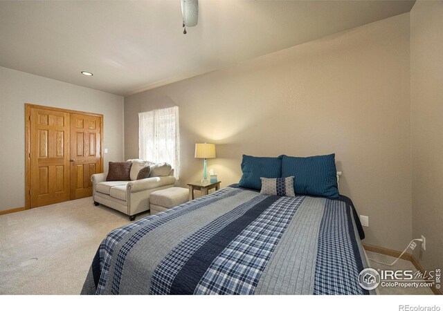 432 Valley View Rd, Loveland, CO 80537 - carpeted bedroom featuring baseboards and ceiling fan