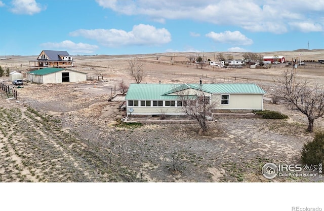 drone / aerial view featuring a rural view