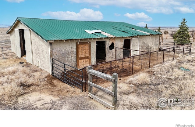 view of horse barn