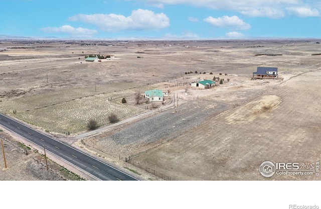 aerial view featuring a rural view