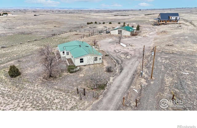 aerial view featuring a rural view