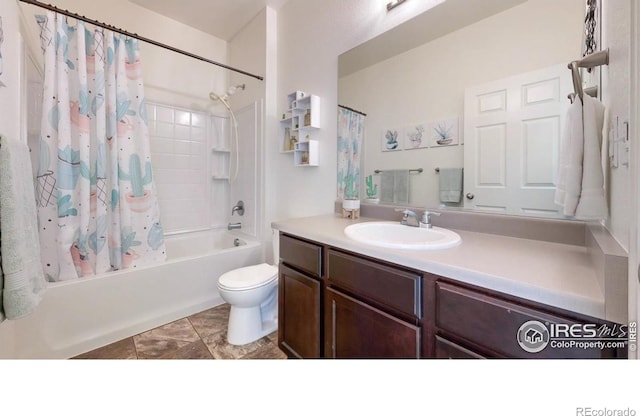 3712 Daylily St, Wellington, CO 80549 - full bath with toilet, vanity, and shower / bath combination with curtain