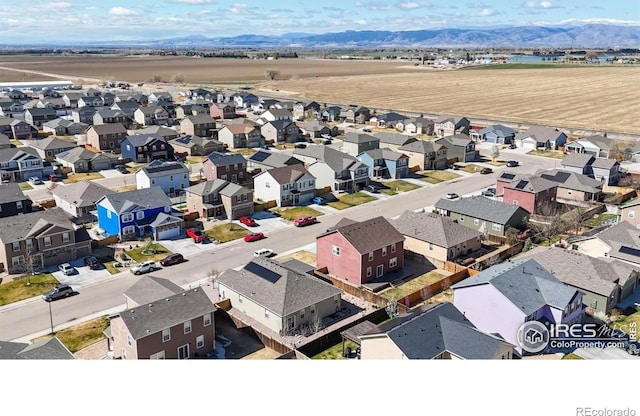 3712 Daylily St, Wellington, CO 80549 - bird's eye view featuring a mountain view and a residential view