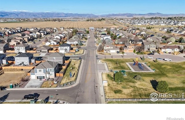 3712 Daylily St, Wellington, CO 80549 - bird's eye view with a mountain view and a residential view