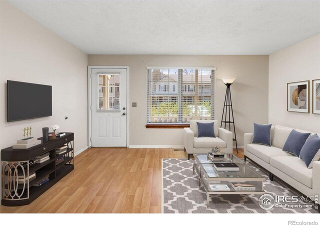104 Pheasant Run, Louisville, CO 80027 - living room featuring wood finished floors and baseboards