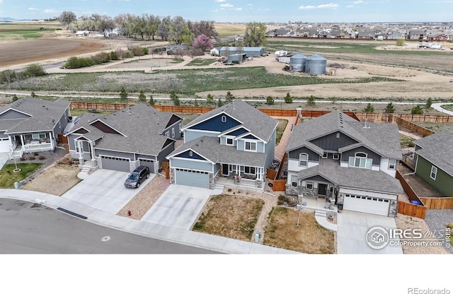 birds eye view of property featuring a residential view