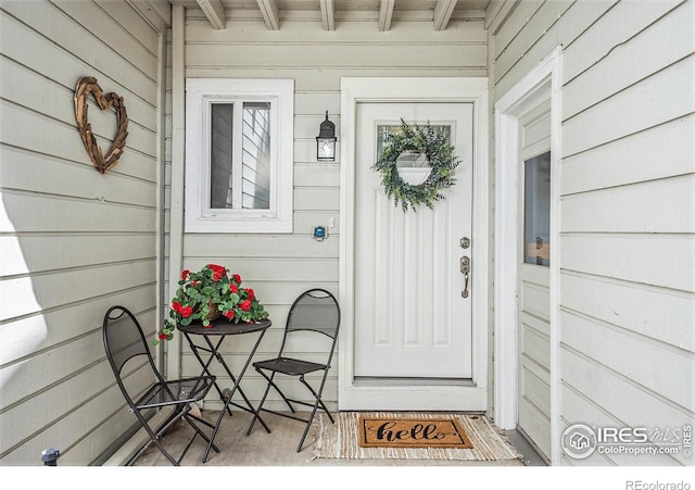 view of doorway to property