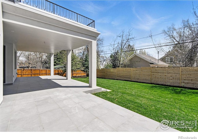 view of patio / terrace with a fenced backyard