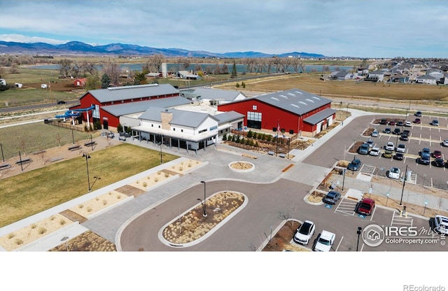 aerial view featuring a mountain view