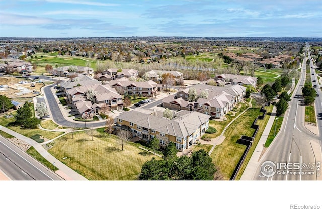 drone / aerial view featuring a residential view