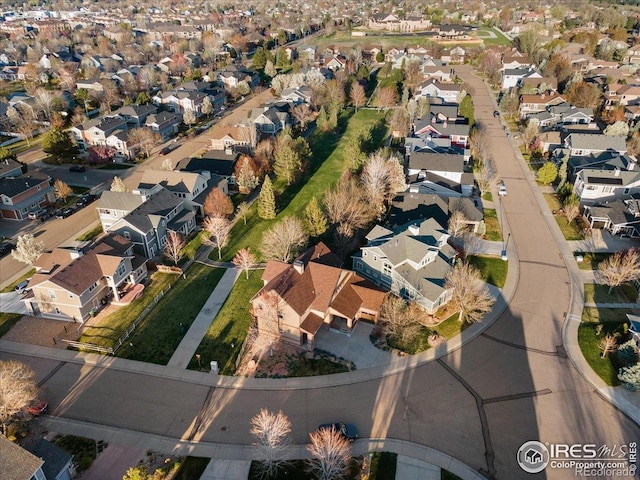 drone / aerial view with a residential view