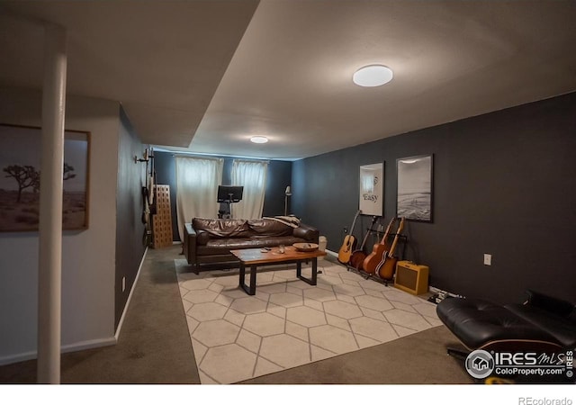 1504 Washington Ave, Louisville, CO 80027 - living area with baseboards and light colored carpet