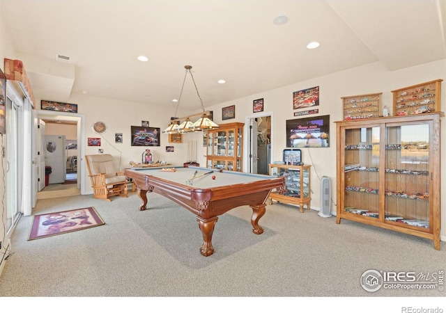 7421 18th St, Greeley, CO 80634 - playroom with carpet floors, pool table, and recessed lighting