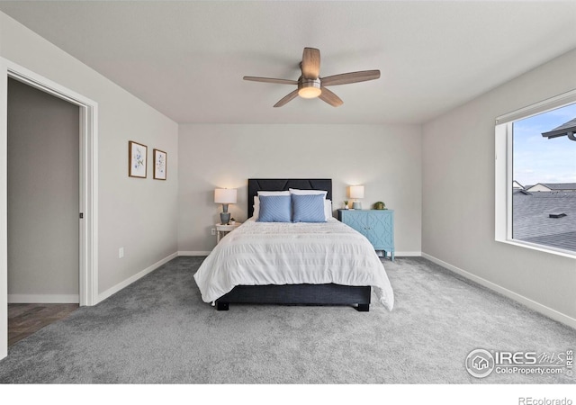 2838 Sykes Dr, Fort Collins, CO 80524 - carpeted bedroom with a ceiling fan and baseboards