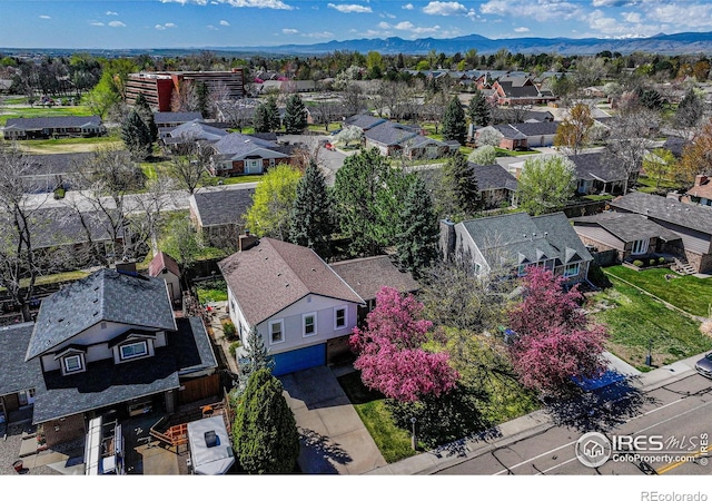 2417 15th Ave, Longmont, CO 80503 - birds eye view of property with a mountain view and a residential view