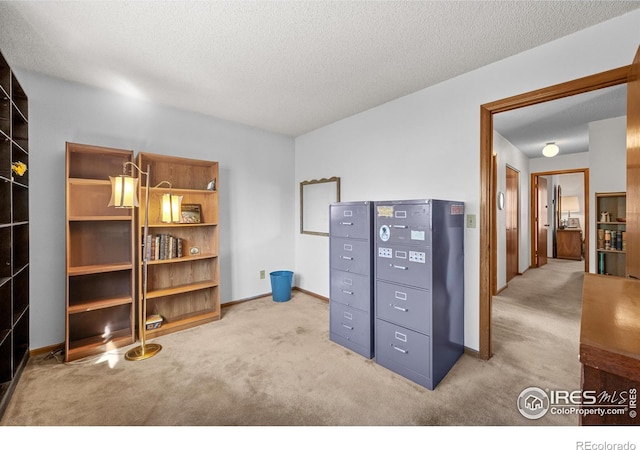 2417 15th Ave, Longmont, CO 80503 - carpeted office space featuring a textured ceiling and baseboards