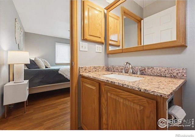 1114 Berwick Ct, Fort Collins, CO 80524 - ensuite bathroom with vanity and wood finished floors