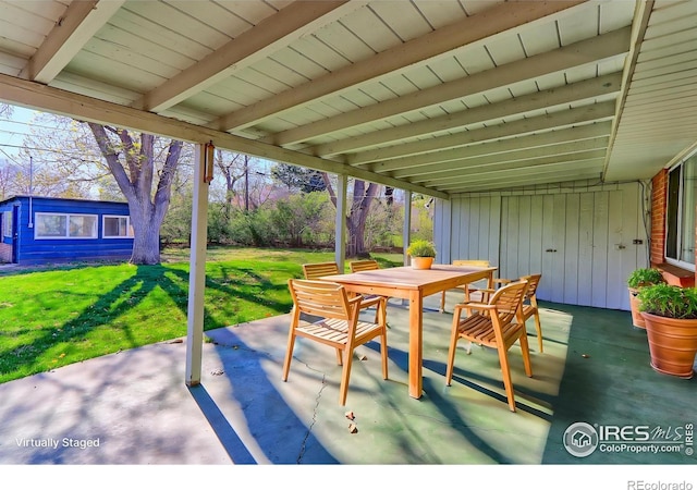 4580 Balsam St, Wheat Ridge, CO 80033 - view of patio featuring outdoor dining area
