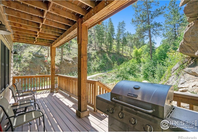 223 Kings Canyon Rd, Bellvue, CO 80512 - deck with area for grilling